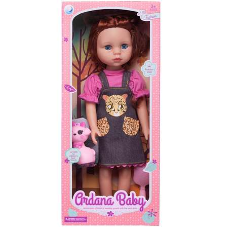 Кукла Ardana Baby Junfa Шатенка с розовой кошкой