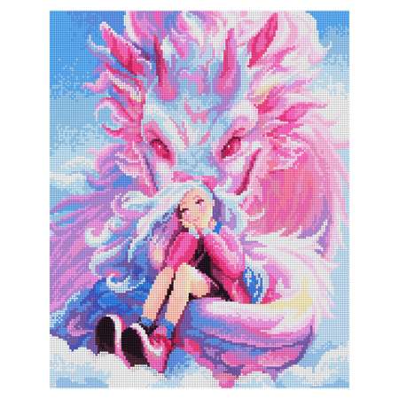 Алмазная мозаика Art on Canvas холст на подрамнике 40х50 см Любимица дракона