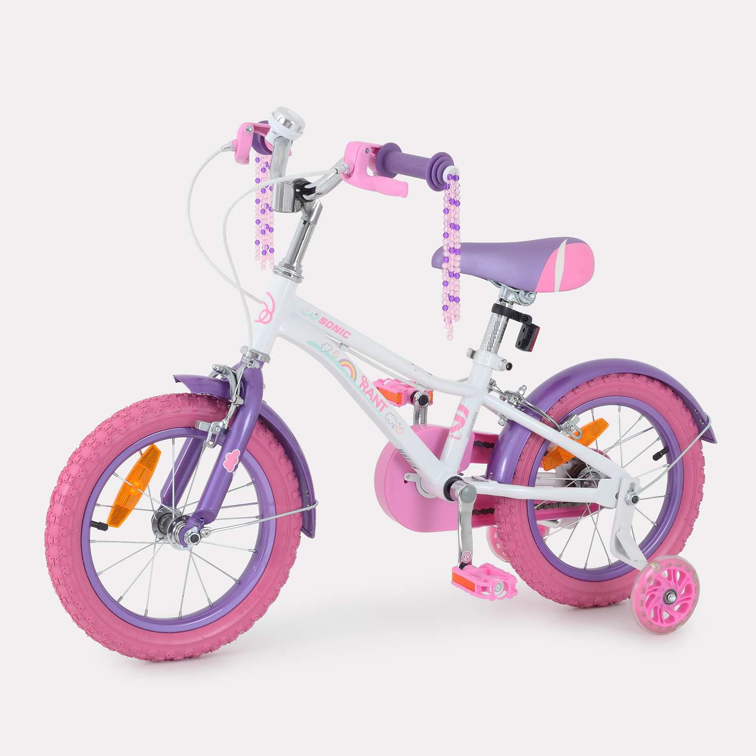 Велосипед 2-х колесный детский Rant Sonic белый 14 - фото 1