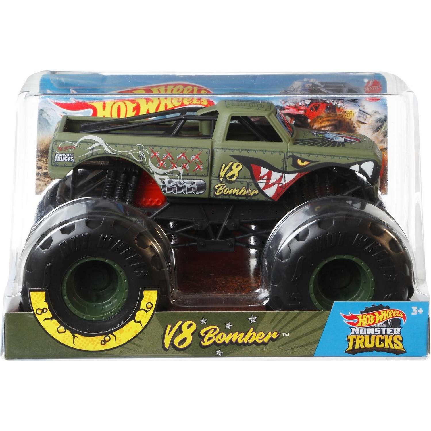 Машинка Hot Wheels Monster Trucks большой V8 Бомбер GWL16 FYJ83 - фото 2