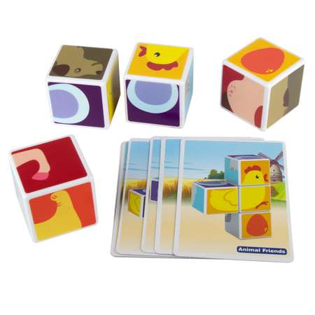 Кубики Kribly Boo магнитные с рисунком 4шт 74247