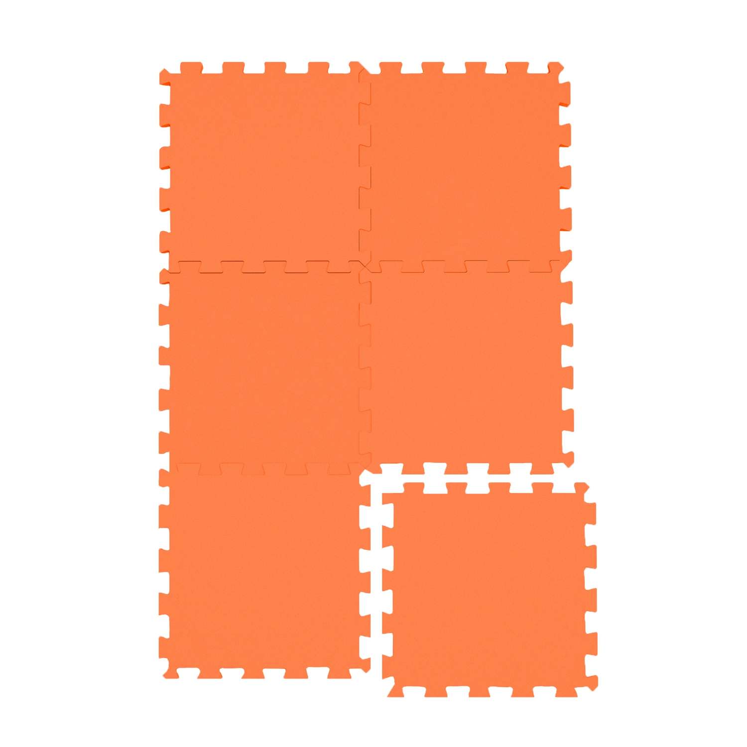 Мягкий пол ElBascoToys универсальный оранжевый 6 элементов 29х29 см - фото 1