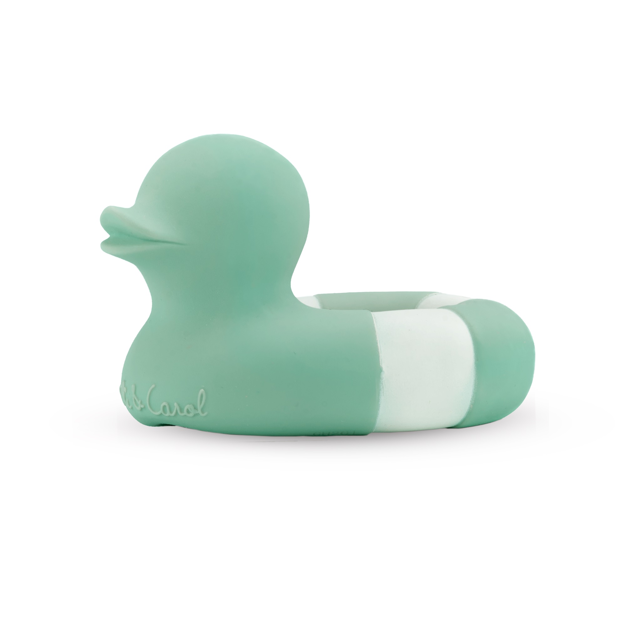 Прорезыватель грызунок OLI and CAROL Floatie Duck Mint из натурального каучука - фото 1