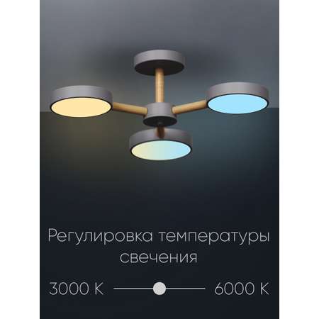 Светодиодный светильник Wedo Light потолочный 60W серый LED