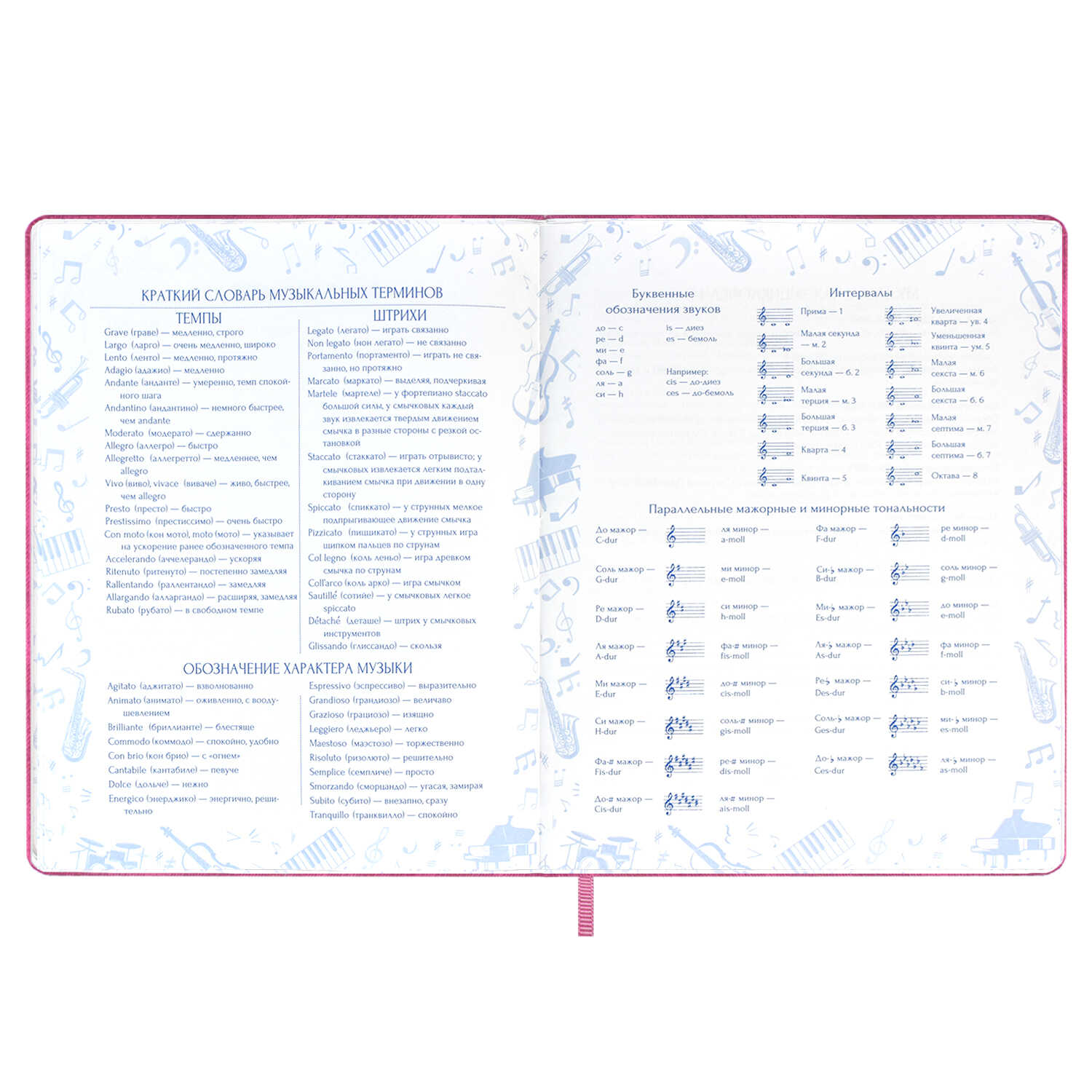 Дневник для музыкальной школы ФЕНИКС+ кожзам 48 листов А5+ твёрдый переплёт с поролоном ляссе - фото 3