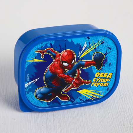 Ланч-бокс MARVEL прямоугольный 500 мл «Обед супергероя» Человек-паук