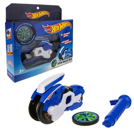 Игровой набор Hot Wheels Spin Racer Ночной Форсаж с диском 12 см синий