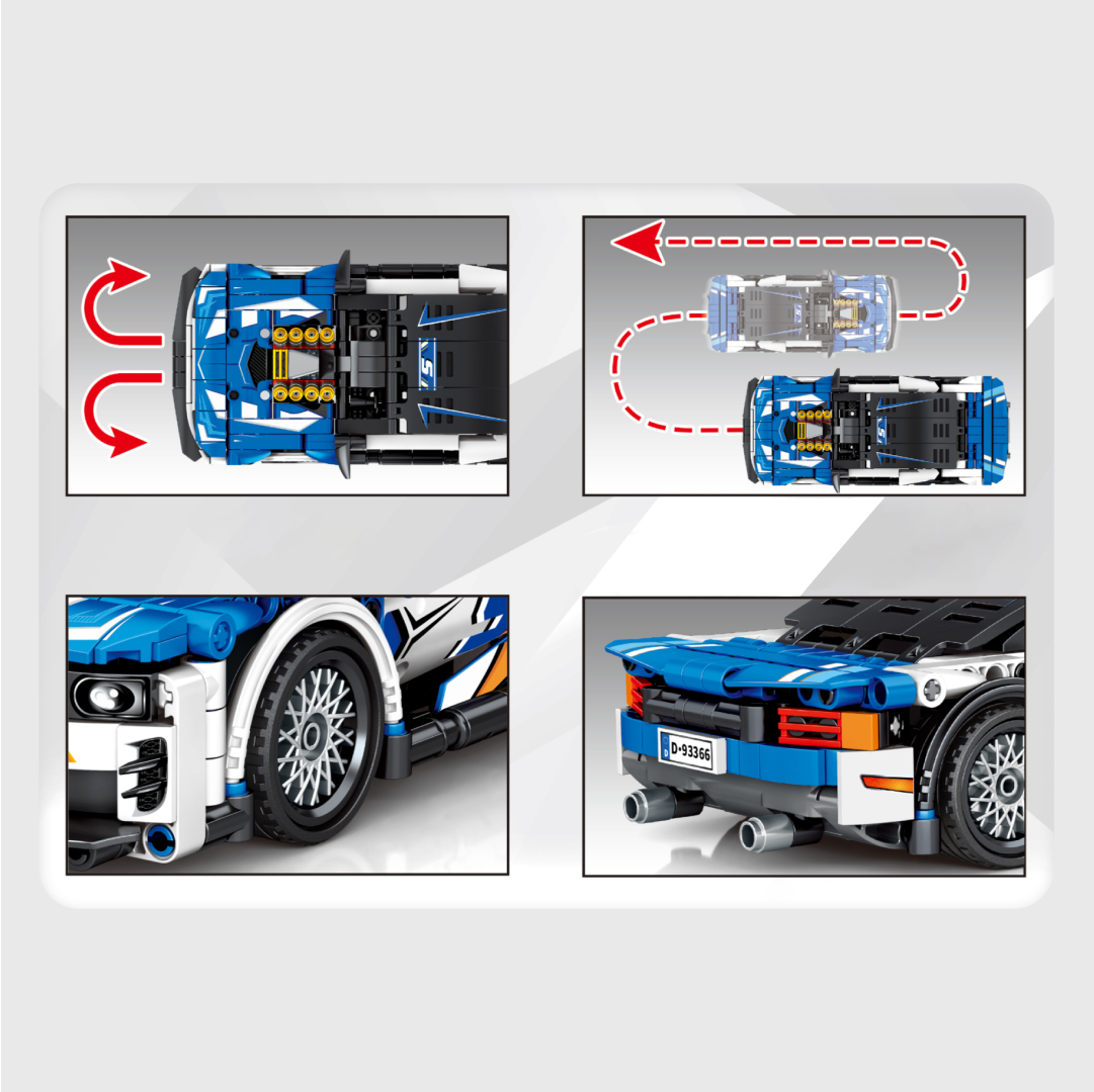 Конструктор Sembo Block 701896 гоночный автомобиль RC 581 деталь - фото 3