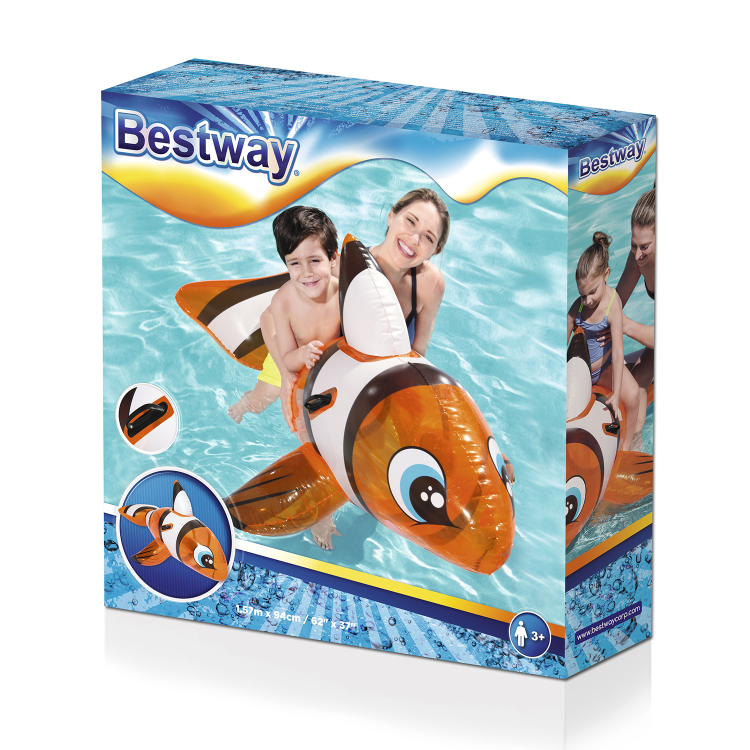 Игрушка надувная Bestway для катания верхом Рыба-клоун 41088 купить по цене  299 ₽ в интернет-магазине Детский мир