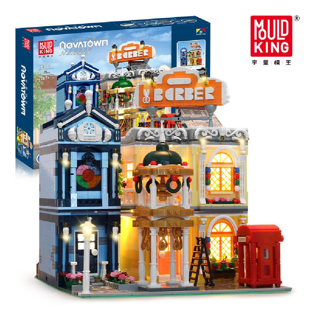 Игрушки Mould King Конструктор Mould King 16031 Парикмахерская Barber Shop  с подсветкой купить по цене 8999 ₽ в интернет-магазине Детский мир