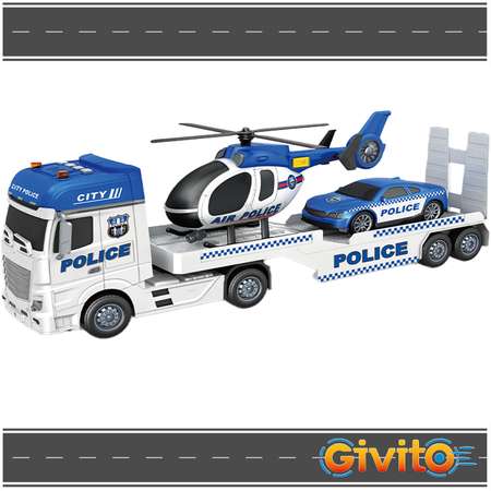 Игровой набор Givito Городской транспортер полицейских машин G235-475