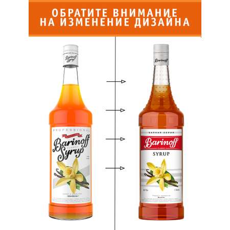 Сироп Barinoff Ваниль для кофе и коктейлей 1л