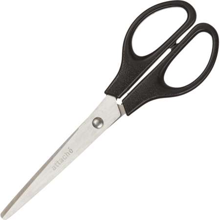 Ножницы Attache 180 мм с пластиковыми эллиптическими ручками цвет черный 4 шт