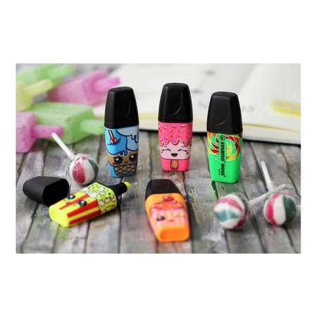 Текстовыделитель STABILO Boss mini Sweet Friends 3 цвета 07/03-58