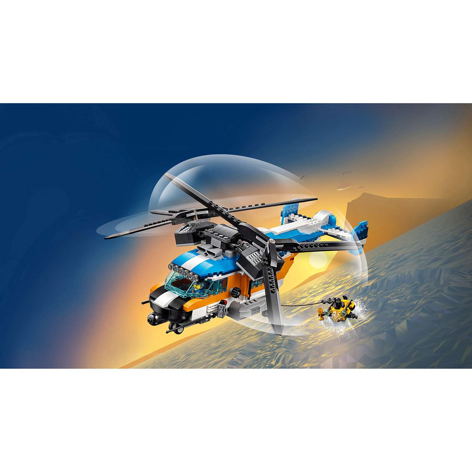 Конструктор LEGO Creator 2роторный вертолёт 31096 - фото 7
