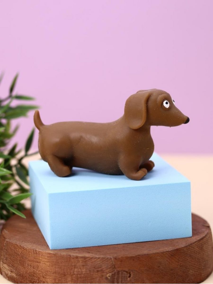 Мялка-антистресс iLikeGift Stretchy dachshund brown - фото 1