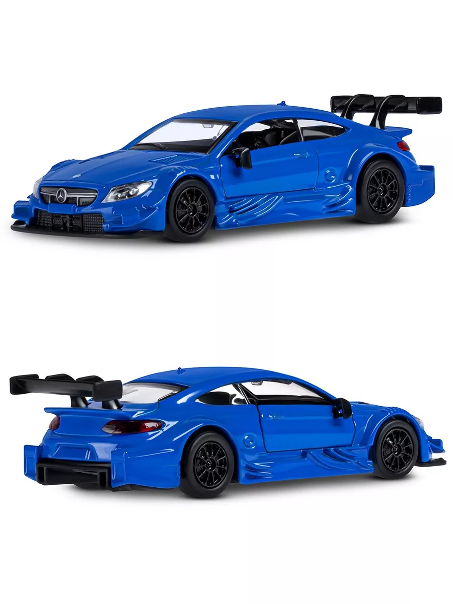 Автомобиль АВТОпанорама Mercedes AMG C 63 DTM 1:42 синий JB1200180 - фото 6