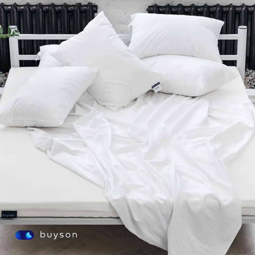 Анатомическая набивная подушка buyson BuyEasy 70х70 см высота 22 см - фото 6