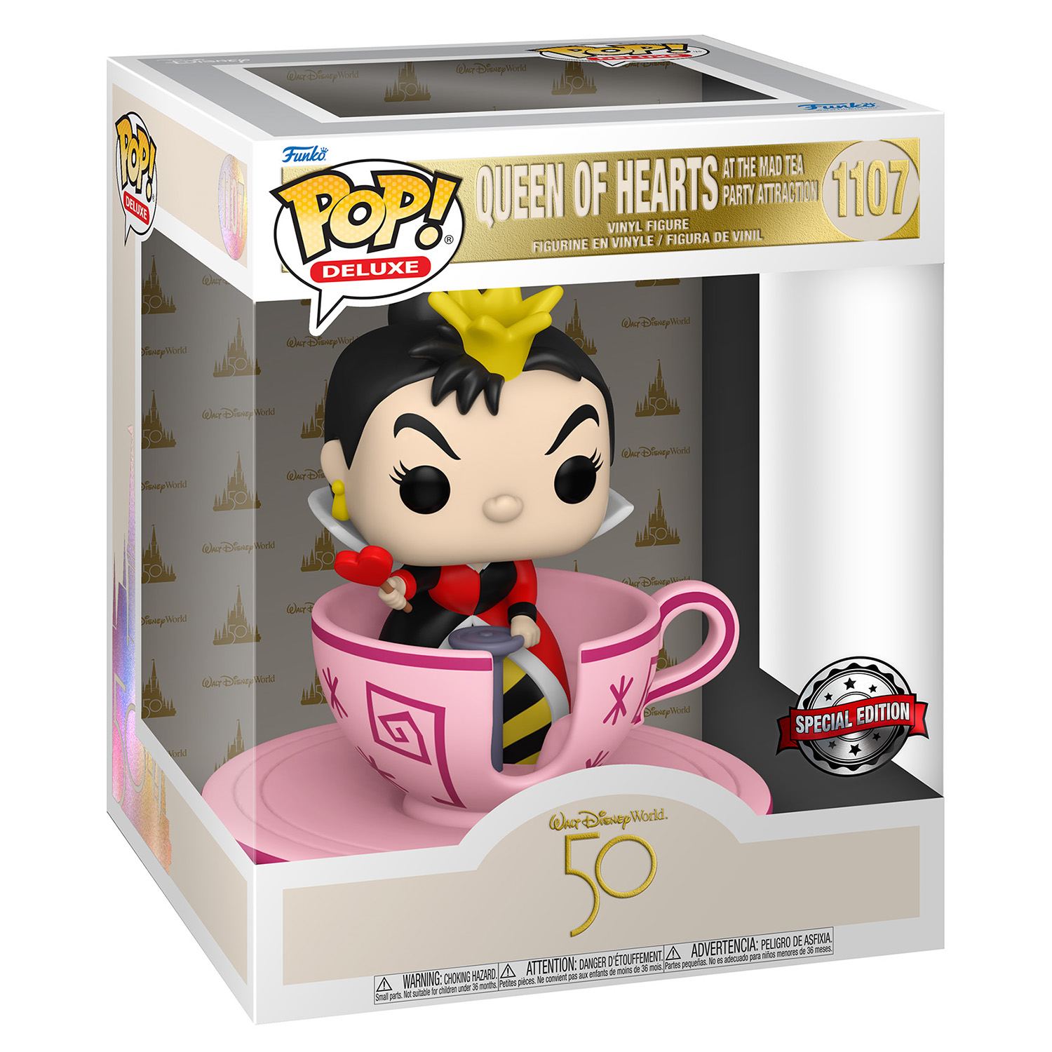 Фигурка Funko POP! Deluxe Disney WDW50 Queen Of Hearts At The Mad Tea Party Attraction Exc 58963 - фото 2