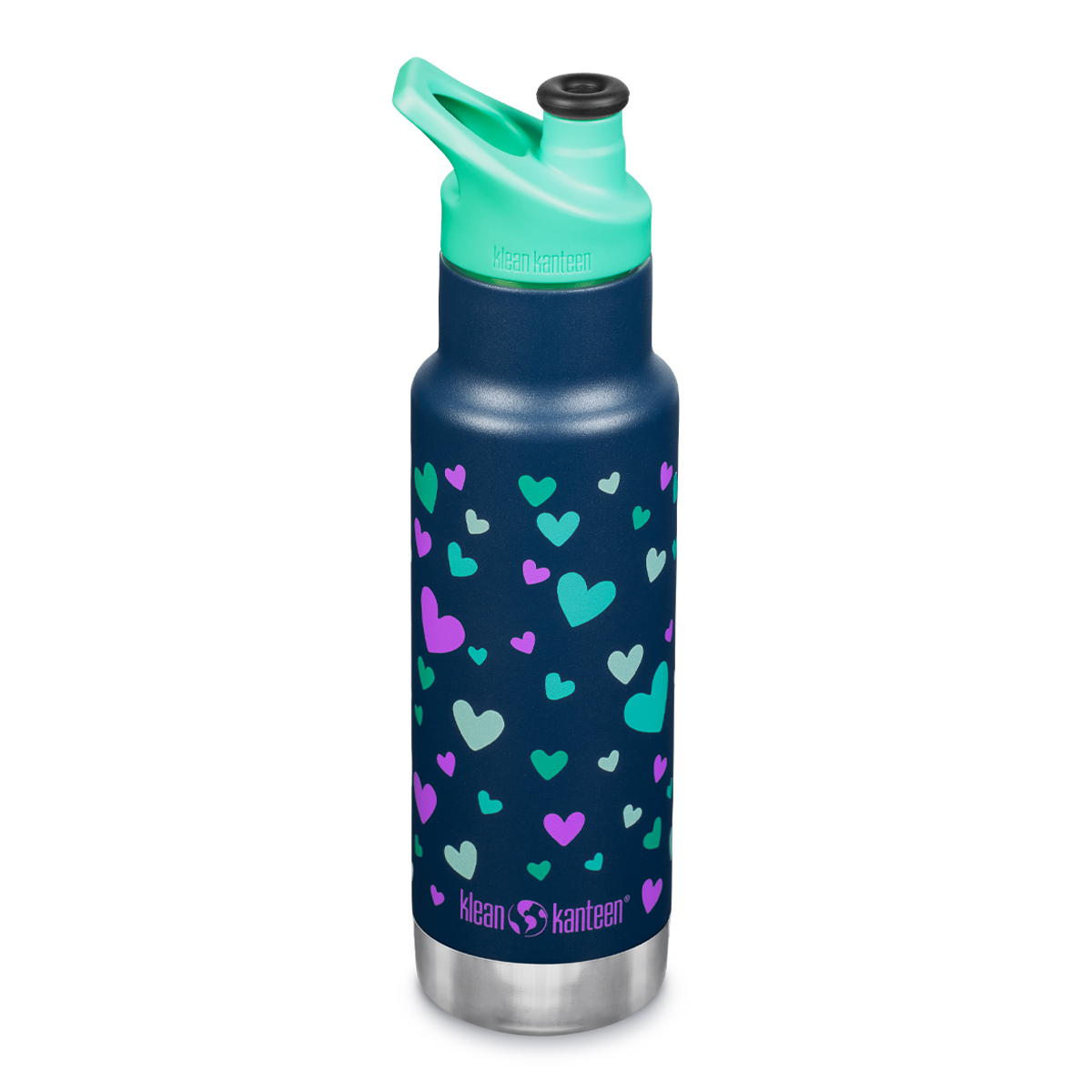 Детская термобутылка Klean Kanteen Insulated Kid Classic Narrow 12oz Navy Hearts 355 мл - фото 1