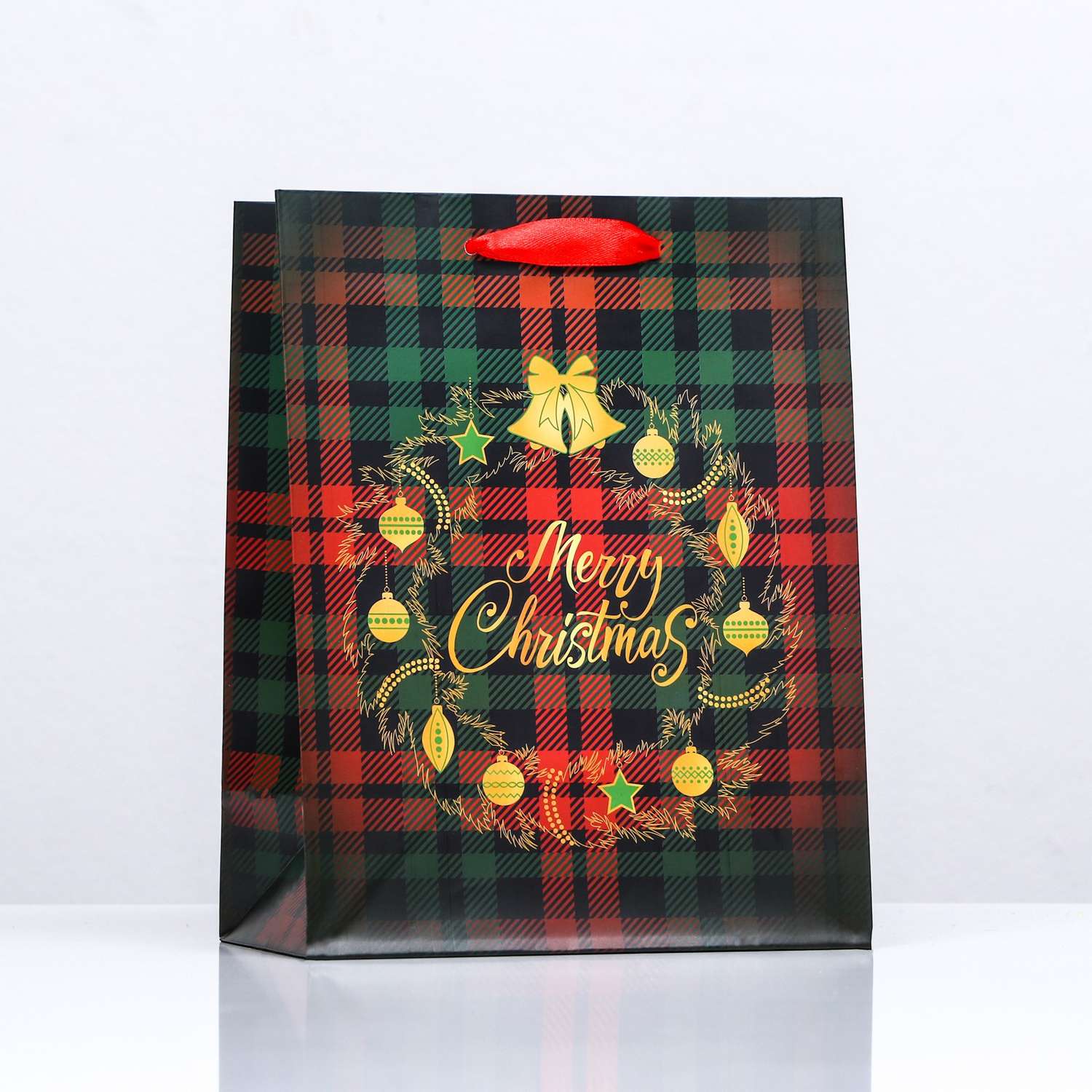 Пакет Sima-Land ламинированный «Счастливого рождества» 18×23×10 - фото 1