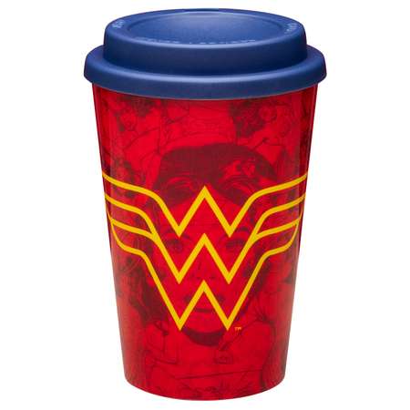 Кружка PALADONE Red Wonder Woman Travel Mug 450ml PP5141DC