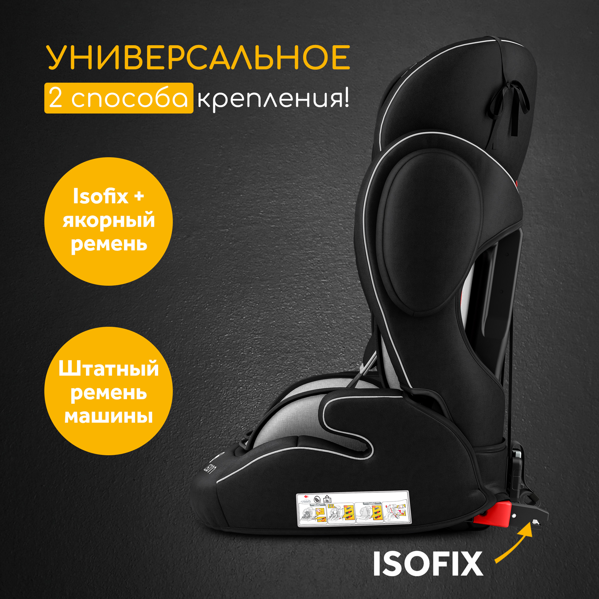 Автокресло Osann FLUX ISOFIX Grey Melange 9 - 36 кг - фото 2