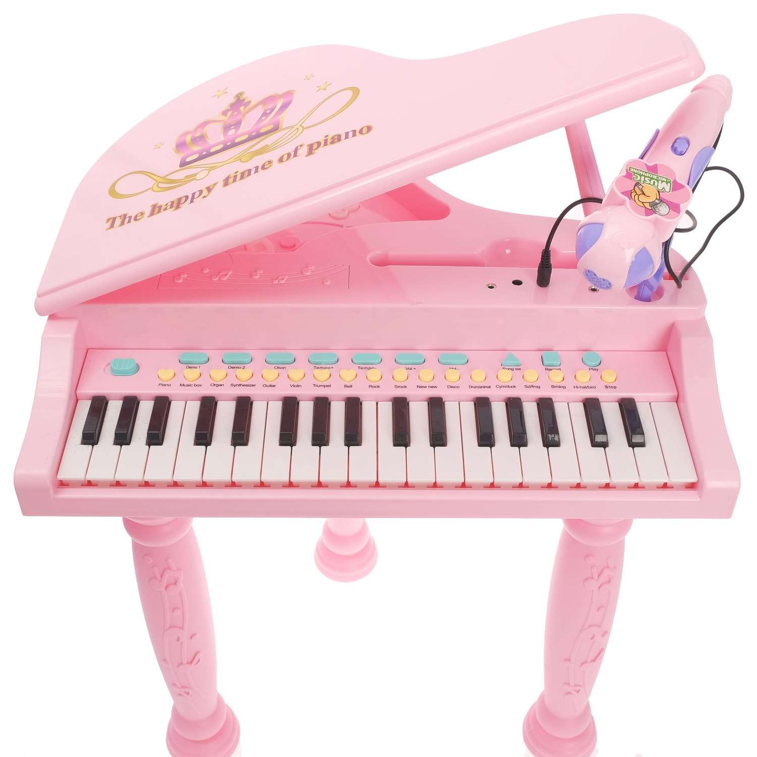Пианино Sima-Land Розовая мечта с микрофоном и стульчиком - фото 2