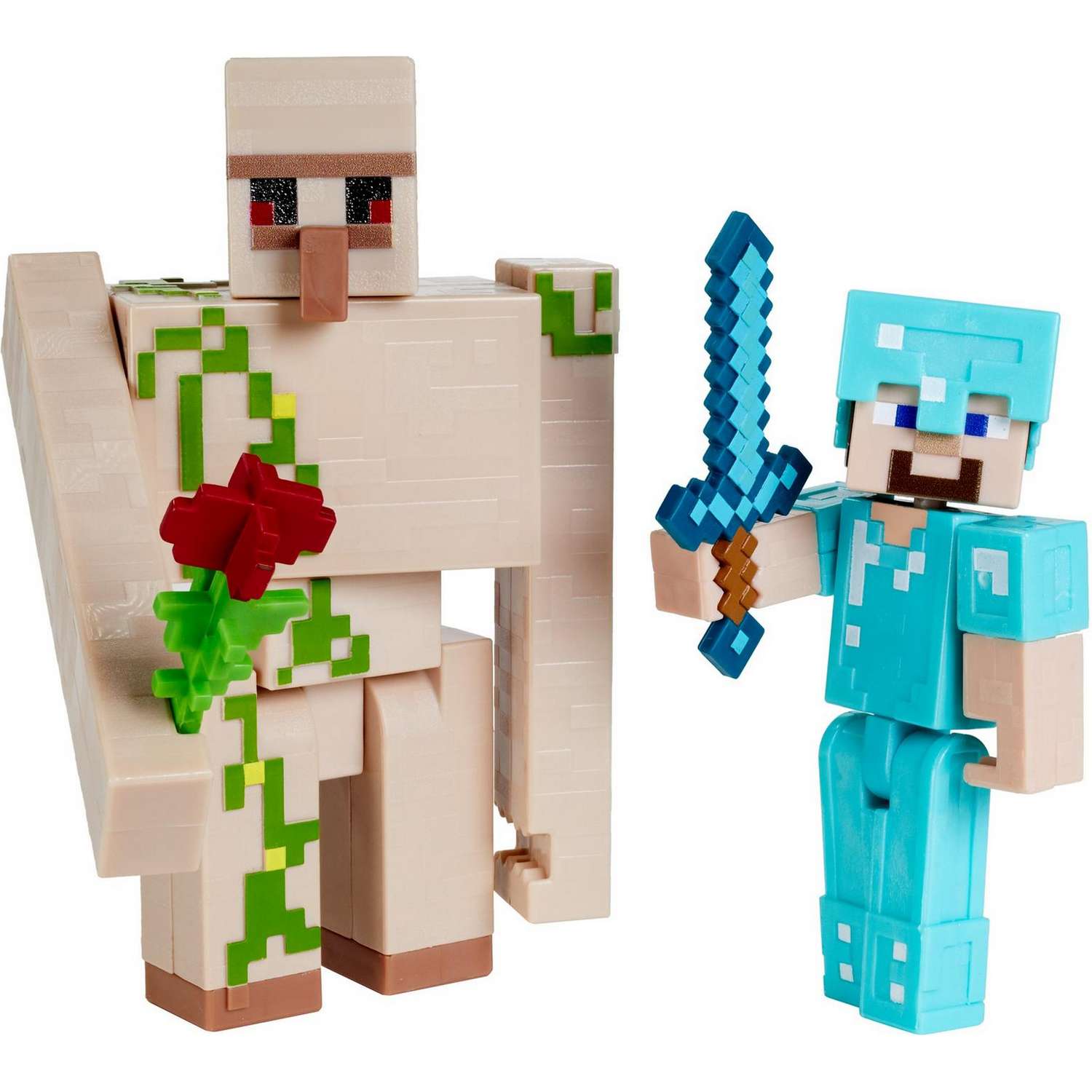 Набор фигурок Minecraft Стив и Железный Голем GTP30 - фото 5