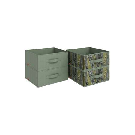 Коробки для хранения вещей VALIANT без крышки 31*31*15 см набор 4 шт.