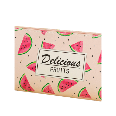 Пенал Михи-Михи треугольный Арбузики Delicious Fruits розовый
