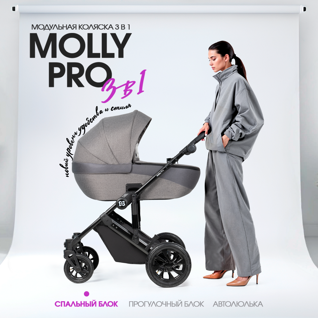 Коляска 3в1 Farfello Molly Pro - фото 1