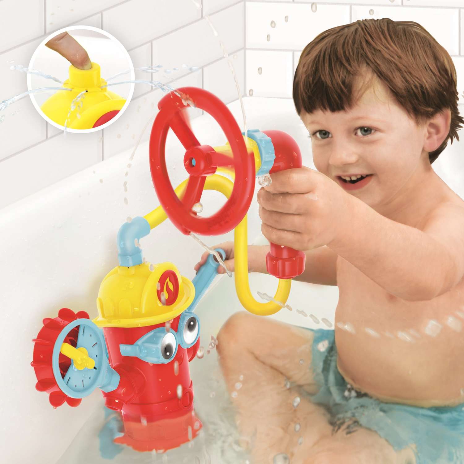 Игрушка для ванны душ Yookidoo Пожарный гидрант Фредди - фото 6