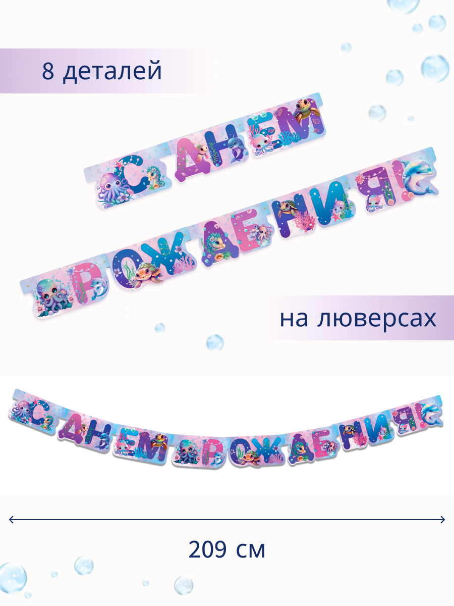 Гирлянда-растяжка Арт и Дизайн День Рождения - фото 2
