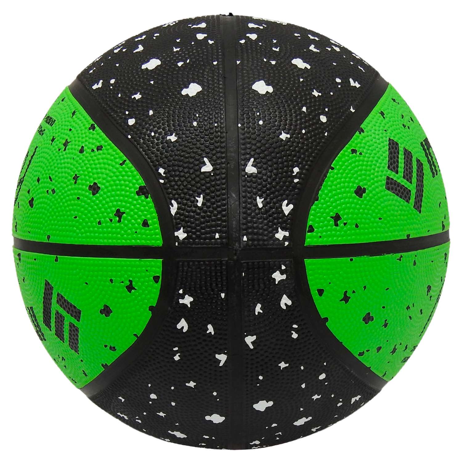 Мяч баскетбольный InGame POINT №7 черно-зеленый - фото 2