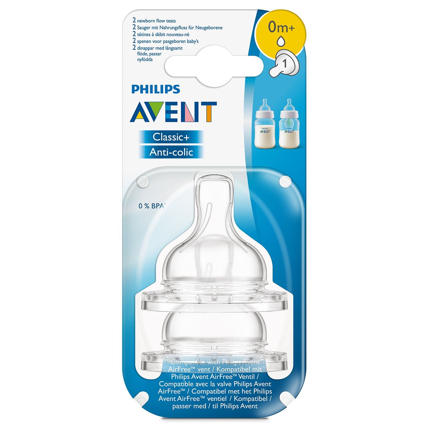 Соска Philips Avent Anti-colic с 0месяцев 2шт SCF631/27