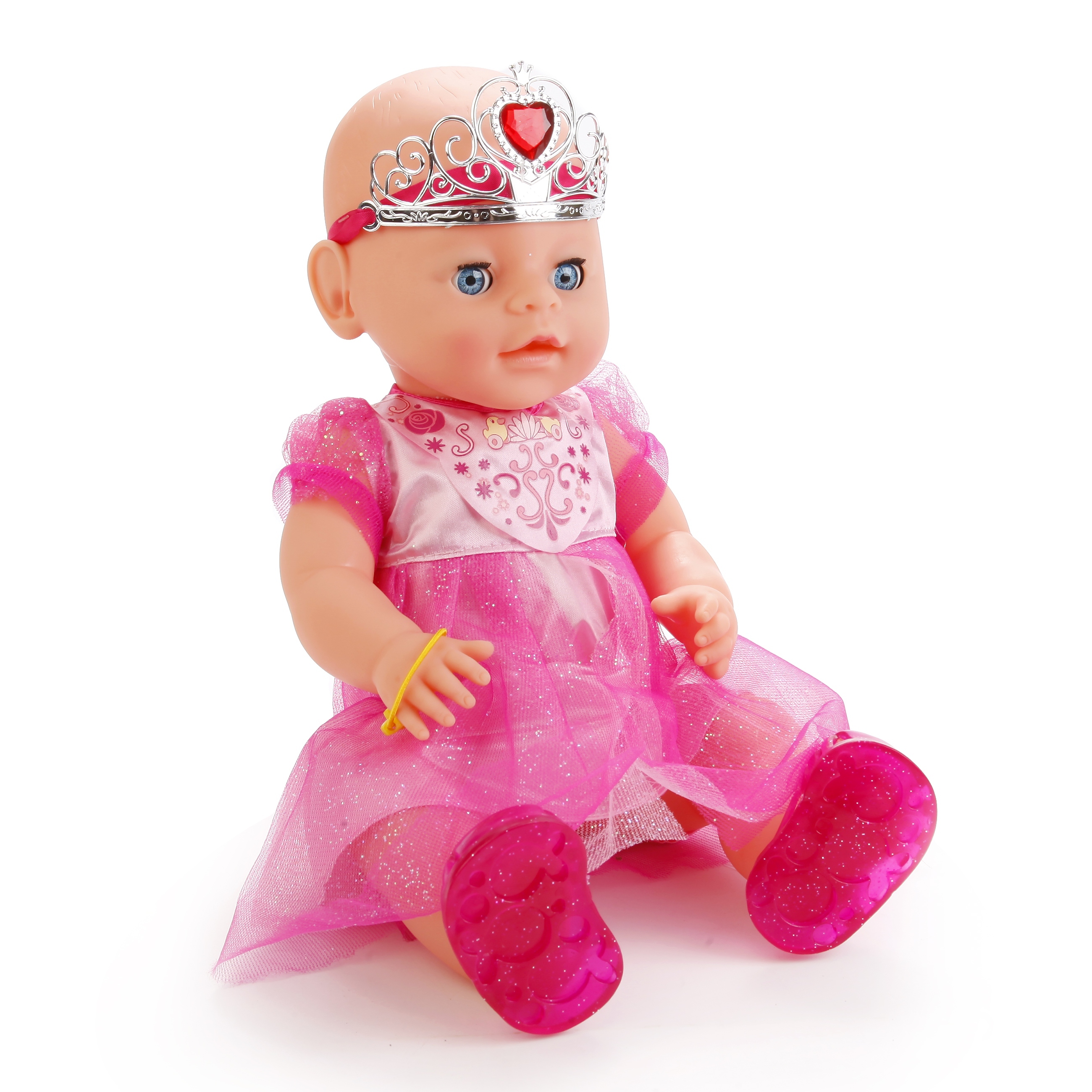Кукла Карапуз интерактивная в нежно-розовом платье Y40BB-DP-PRS-RU 215457 - фото 2