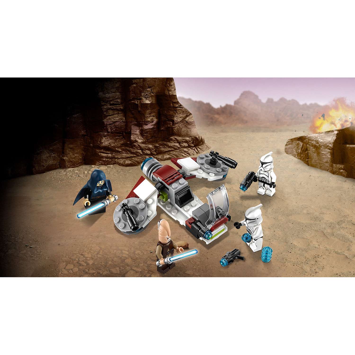 Конструктор LEGO Star Wars Боевой набор джедаев и клонов-пехотинцев (75206) - фото 5