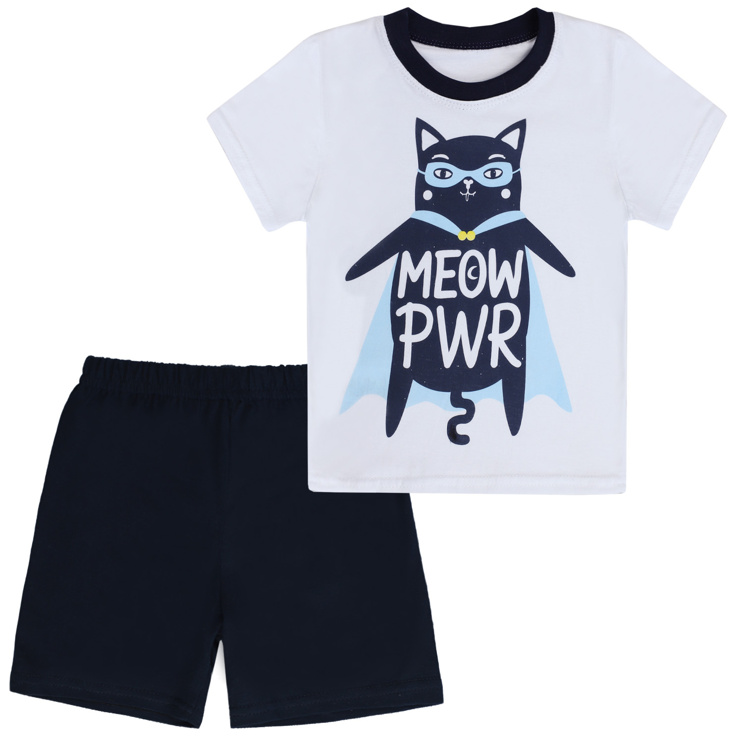 Костюм Babycollection ЦБ-00030705белый темно-синий - фото 1