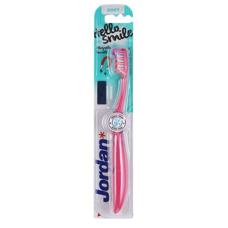 Зубная щетка JORDAN Hello Smile Soft 9+ мягкая розовая