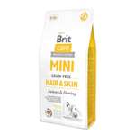Корм для собак Brit Care 7кг для мини пород с шерстью требующей ухода сухой