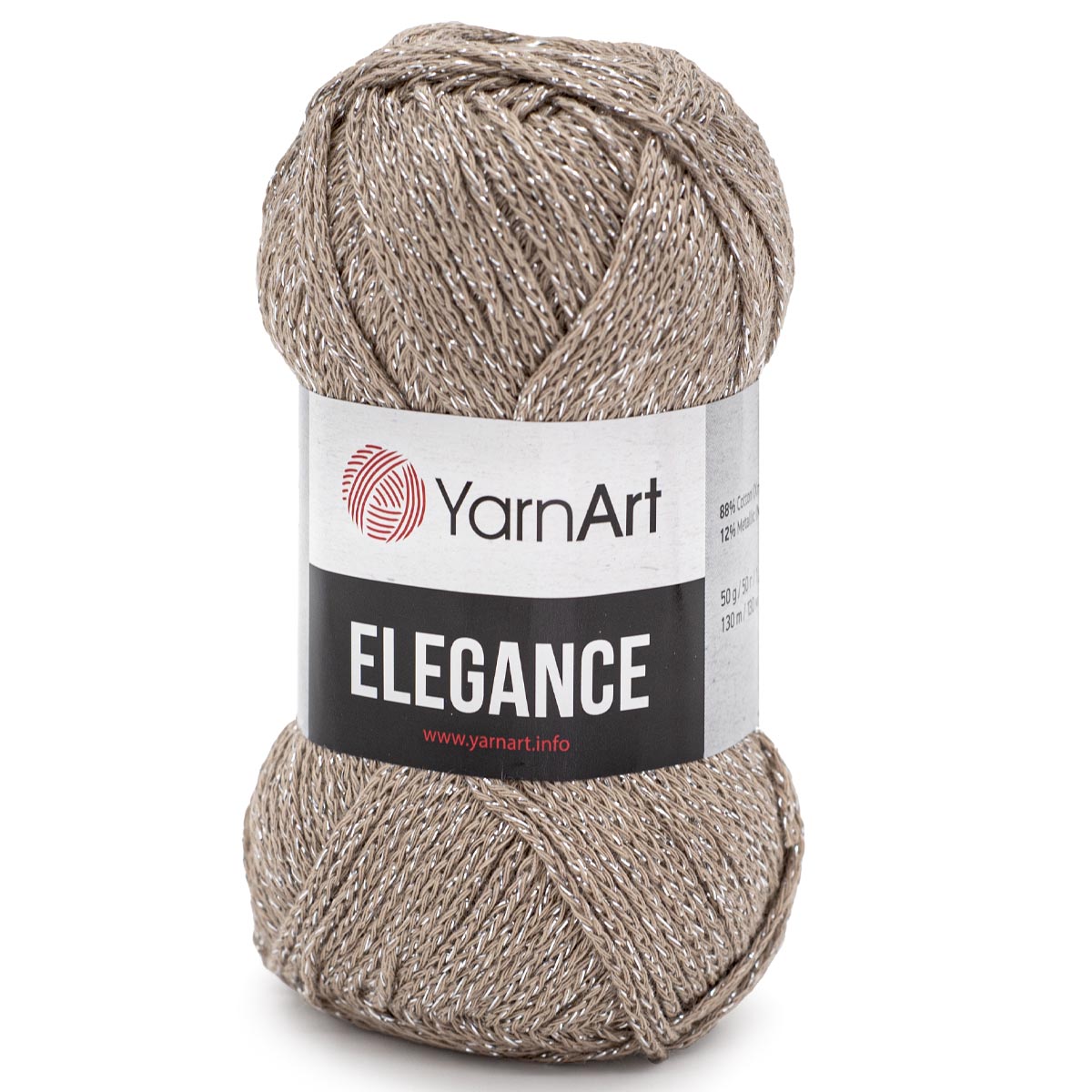 Пряжа YarnArt Elegance с люрексом 50 г 130 м 121розовая дымка 5 мотков - фото 6