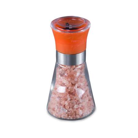 Соль гималайская розовая Wonder Life 2-5мм в стеклянной мельничке с керамическими жерновами 100г цвет оранжевый
