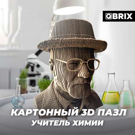 Конструктор QBRIX 3D картонный Учитель химии 20039