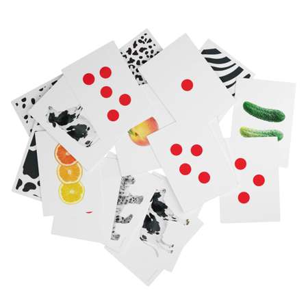 Развивающие карточки Graspy В подарок на Новый Год Черно-белые и цветные по методике Монтессори и Глена Домана