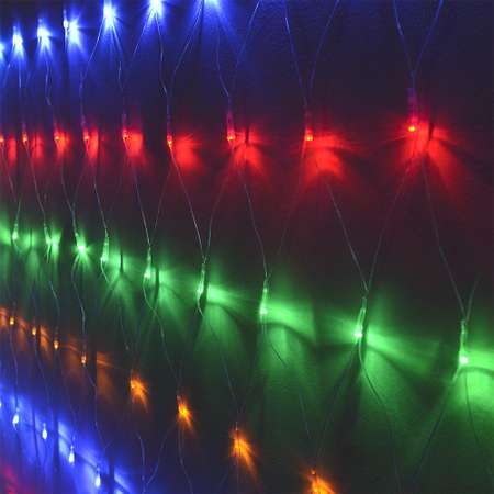 Светодиодная гирлянда FUNRAY Cетка на окно разноцветный свет 3х2 м 8 режимов от сети ML-320M