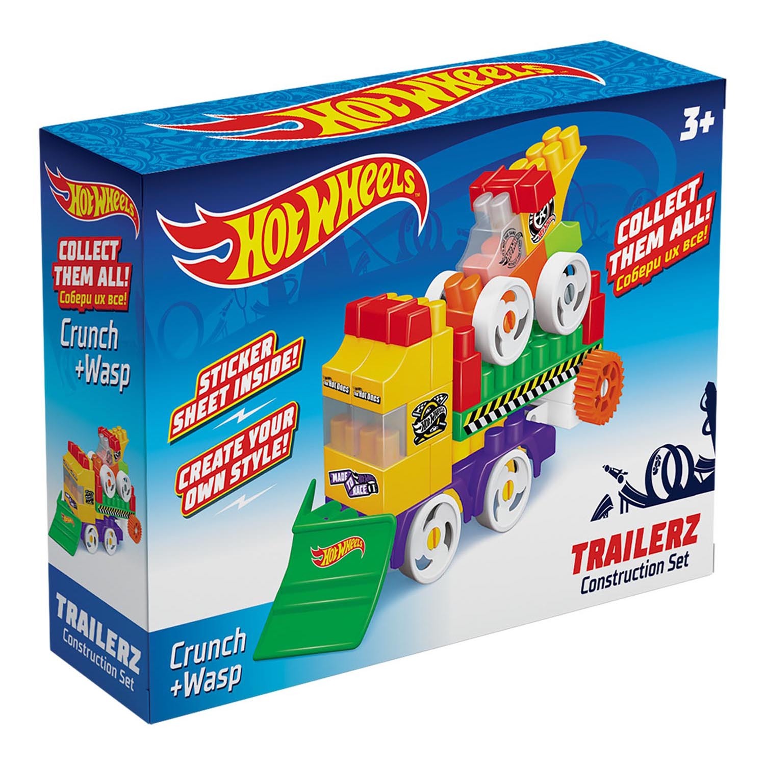 Конструктор BAUER Hot Wheels Trailerz Crunch+Wasp 724 - фото 2