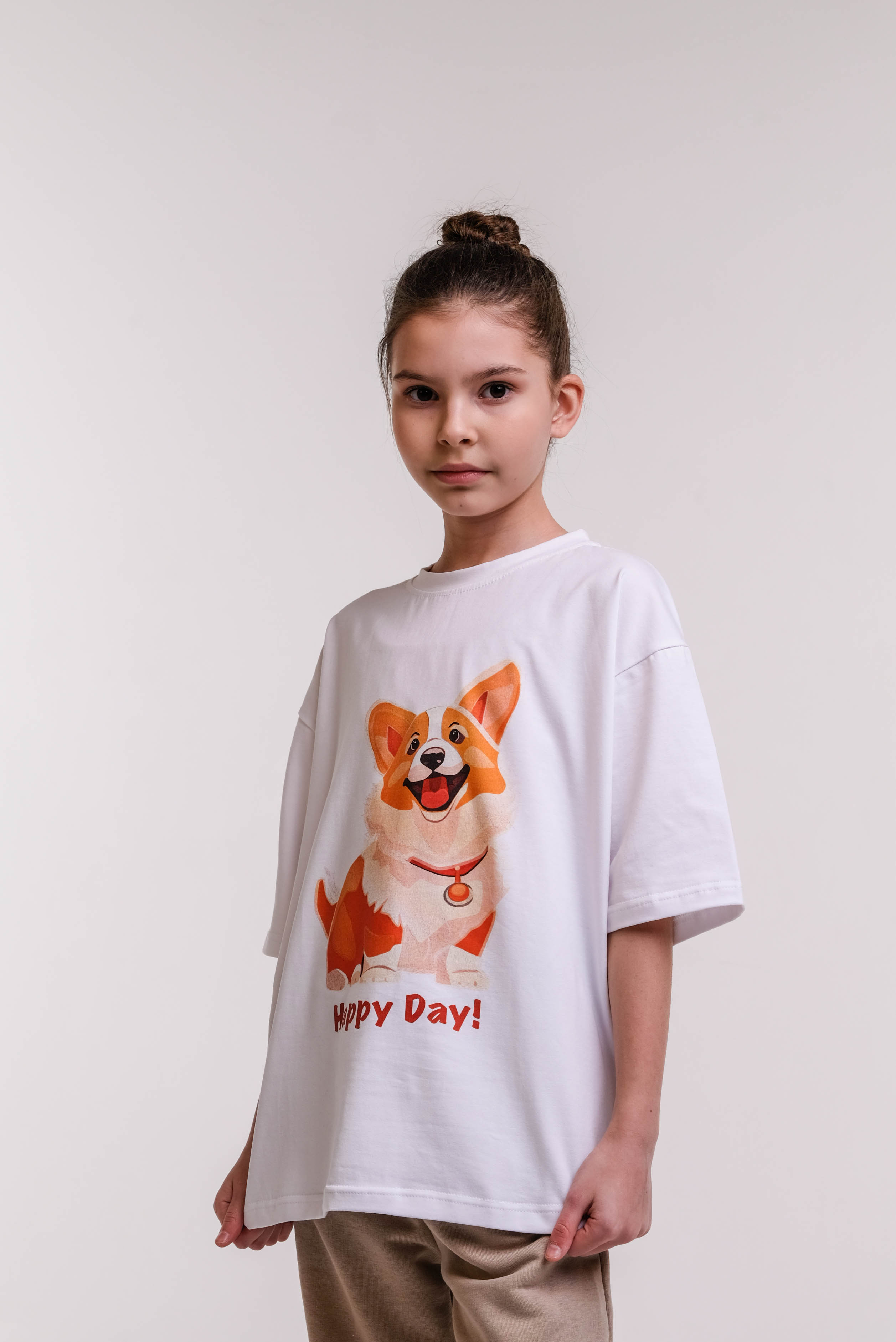 Футболка IRINA EGOROVA FUT-Kids-print-Corgi_белый - фото 6