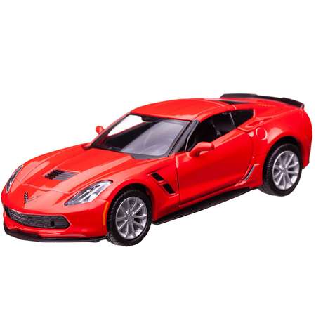 Машина металлическая Uni-Fortune Chevrolet Corvette Grand Sport красный цвет двери открываются