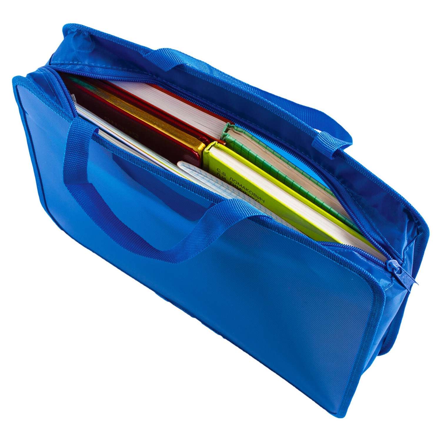 Папка-сумка Пифагор для документов бумаг тетрадей для школы канцелярская с ручками на молнии - фото 8